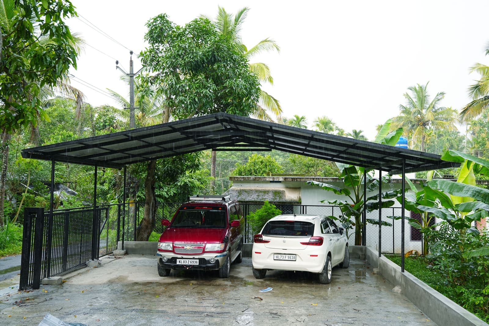 Kaivalyam Homestay parking area, view 1 — Kaivalyam Homestay, Padichira, Wayanad