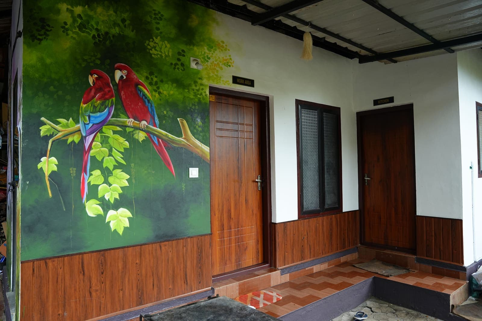 Kaivalyam kitchen and work area, view 1 — Kaivalyam Homestay, Padichira, Wayanad