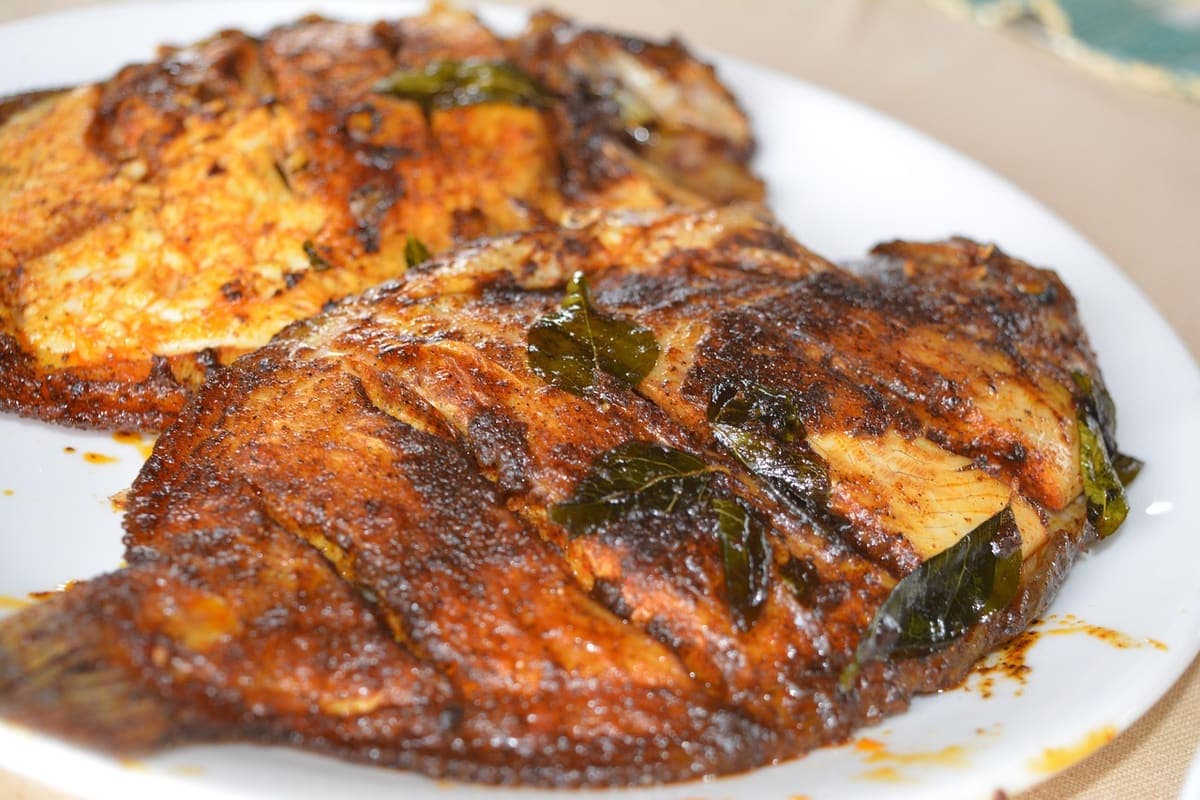Food Karimeen Fish — Kaivalyam Homestay, Padichira, Wayanad