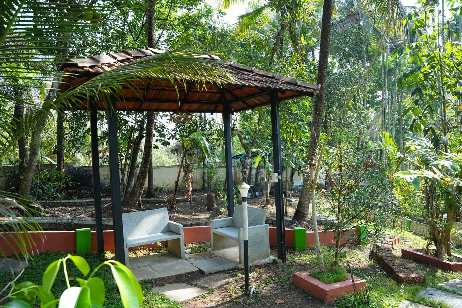 Traditional Tile Gazebo — Kaivalyam Homestay, Padichira, Wayanad